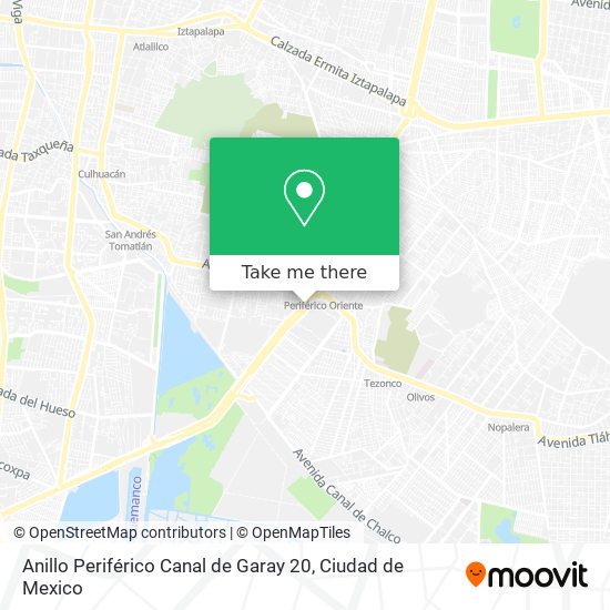 Mapa de Anillo Periférico Canal de Garay 20