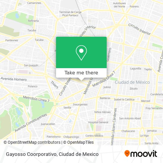 Gayosso Coorporativo map