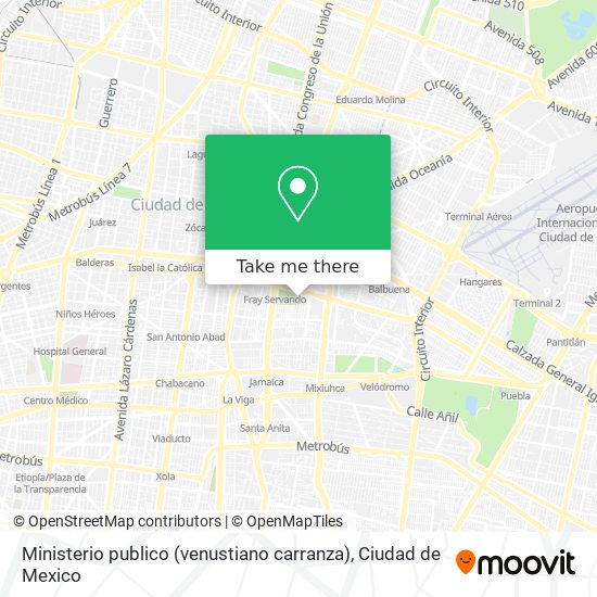 Ministerio publico (venustiano carranza) map