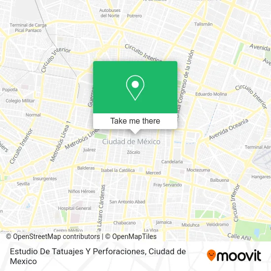 Estudio De Tatuajes Y Perforaciones map