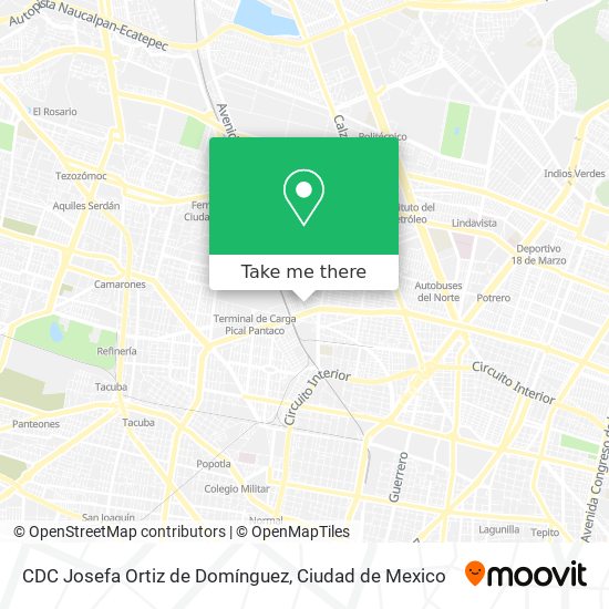 Mapa de CDC Josefa Ortiz de Domínguez