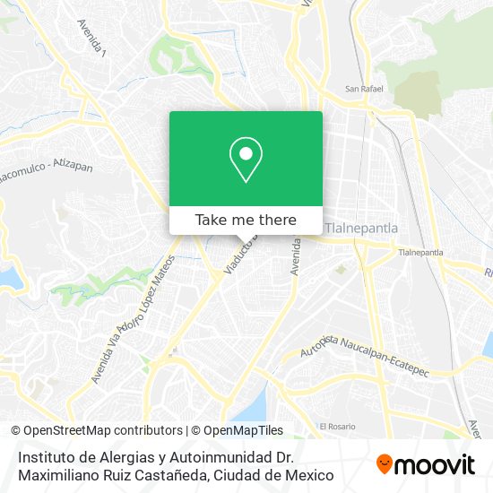 How to get to Instituto de Alergias y Autoinmunidad Dr. Maximiliano Ruiz  Castañeda in Atizapán De Zaragoza by Bus or Train?