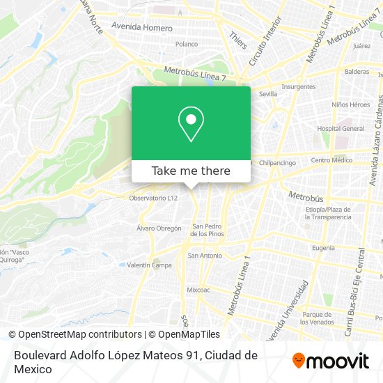 Mapa de Boulevard Adolfo López Mateos 91