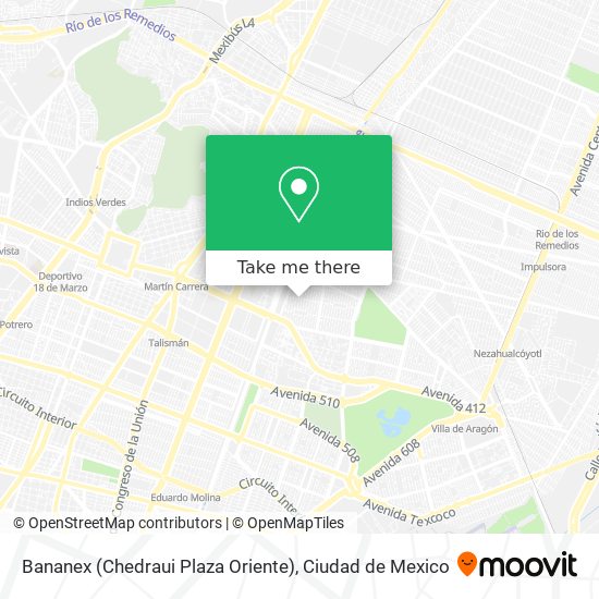 Mapa de Bananex (Chedraui Plaza Oriente)