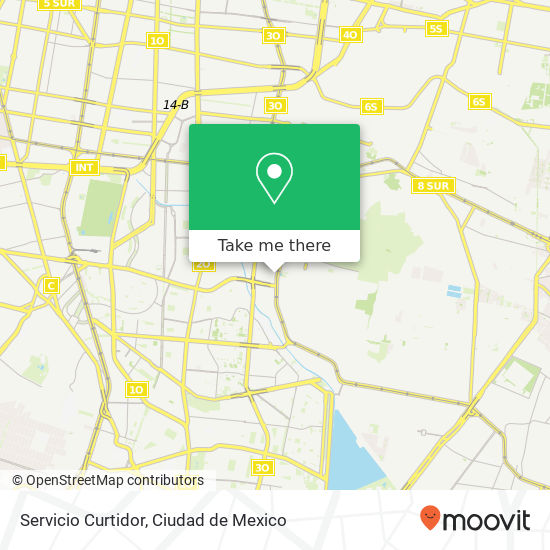 Servicio Curtidor map