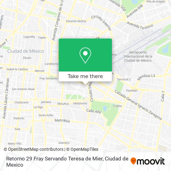 Retorno 29 Fray Servando Teresa de Mier map