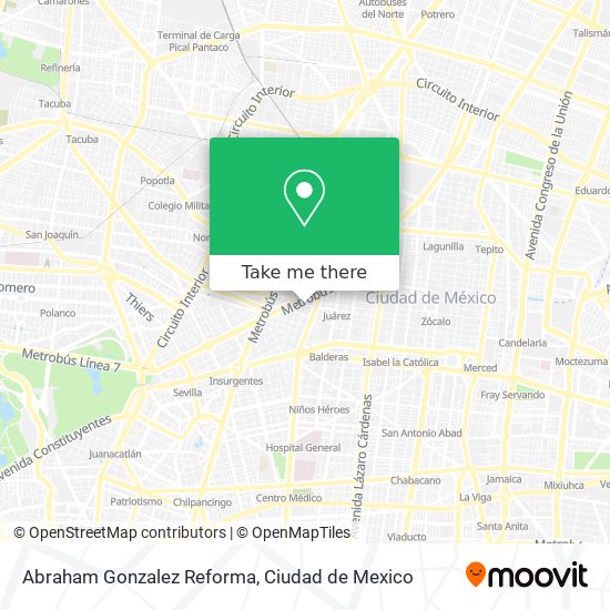 Abraham Gonzalez Reforma map