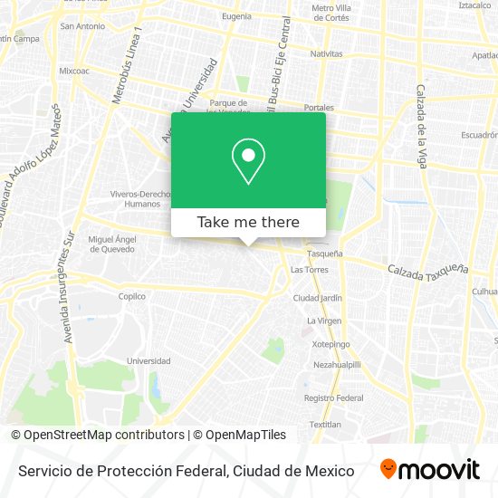 Mapa de Servicio de Protección Federal