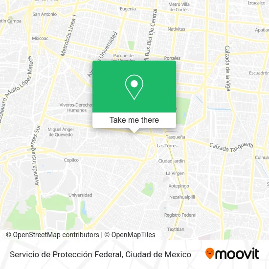 Servicio de Protección Federal map