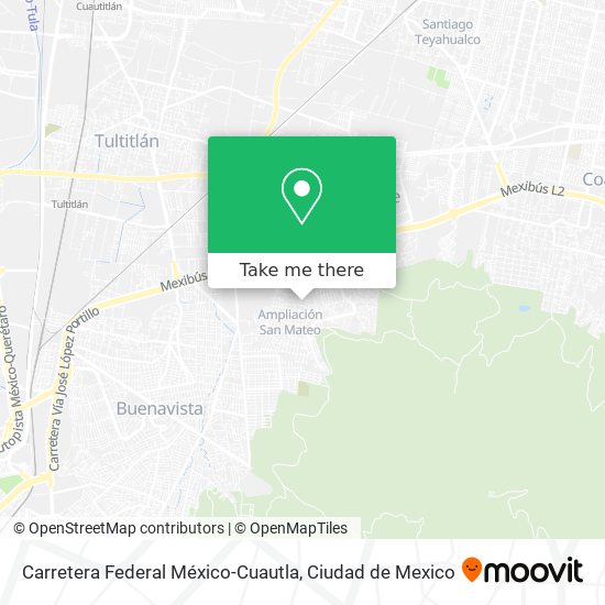 Mapa de Carretera Federal México-Cuautla