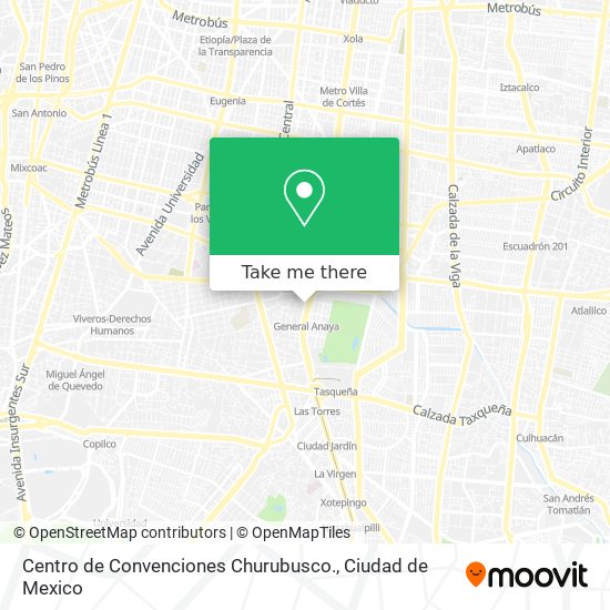 Centro de Convenciones Churubusco. map