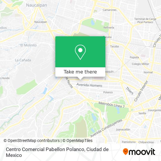 Mapa de Centro Comercial Pabellon Polanco