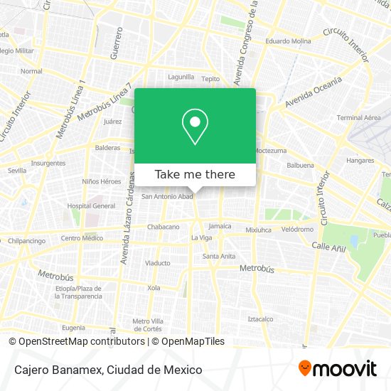 Cajero Banamex map