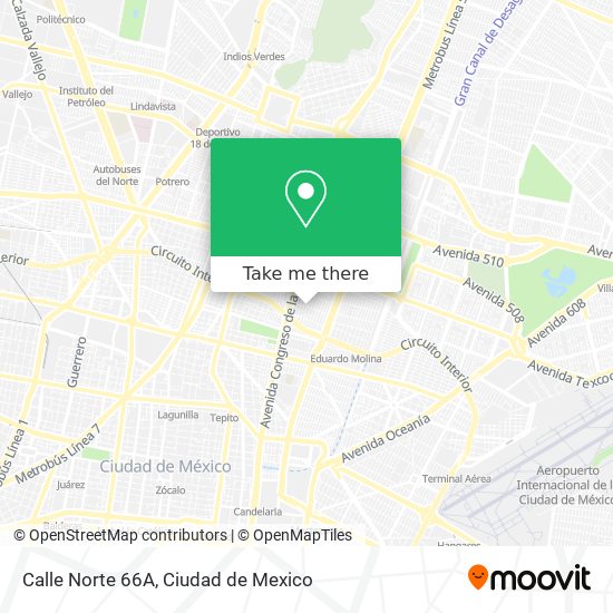 Calle Norte 66A map