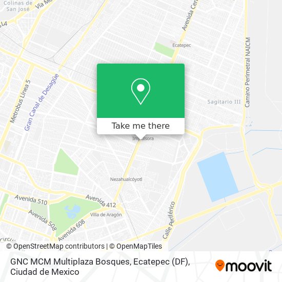 GNC MCM Multiplaza Bosques, Ecatepec (DF) map