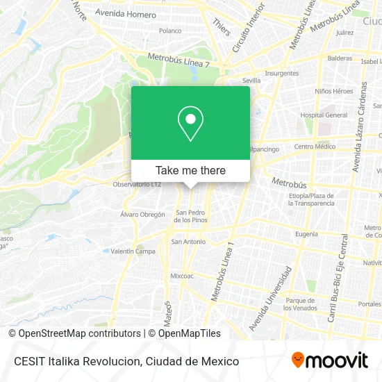Mapa de CESIT Italika Revolucion