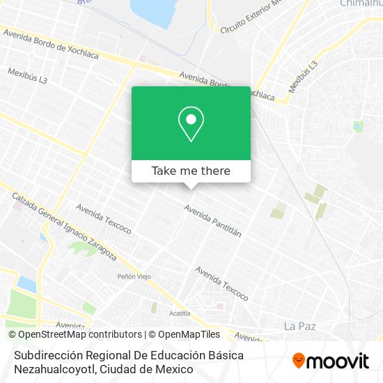 Subdirección Regional De Educación Básica Nezahualcoyotl map