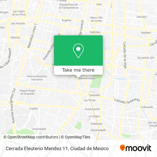 Cerrada Eleuterio Mendez 11 map