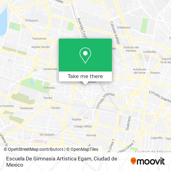 Escuela De Gimnasia Artistica Egam map