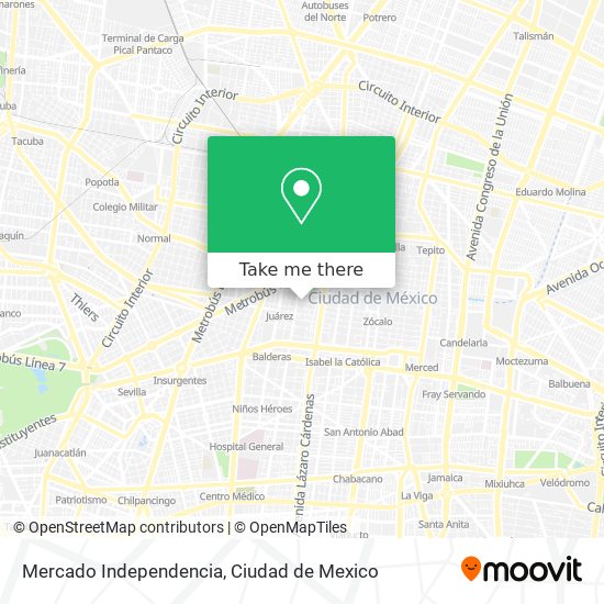 Mercado Independencia map