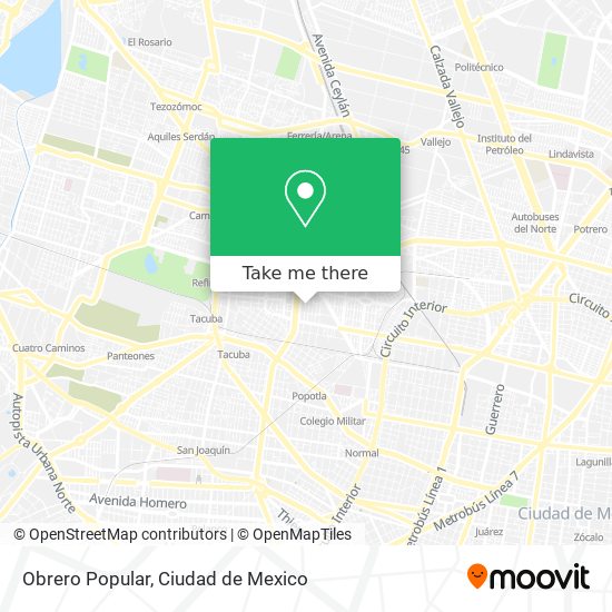 Obrero Popular map