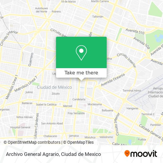 Mapa de Archivo General Agrario