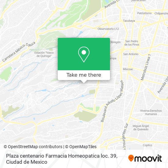 Plaza centenario Farmacia Homeopatica loc. 39 map