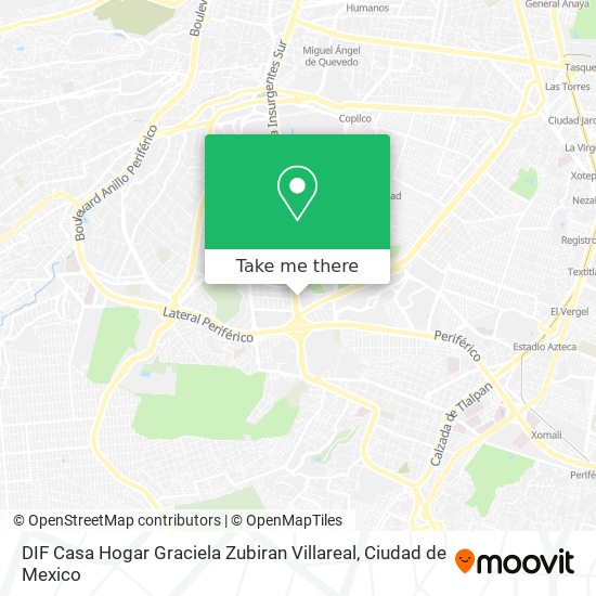 Mapa de DIF Casa Hogar Graciela Zubiran Villareal