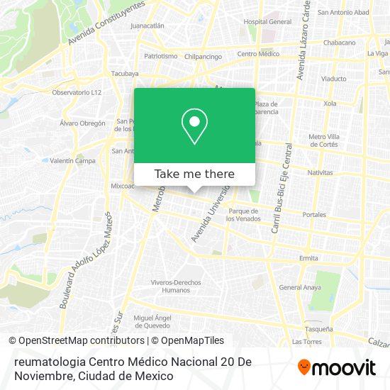 Mapa de reumatologia Centro Médico Nacional 20 De Noviembre