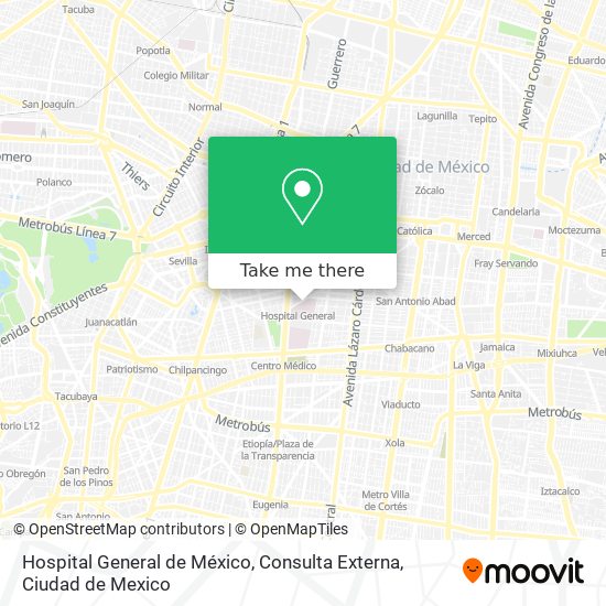 Hospital General de México, Consulta Externa map