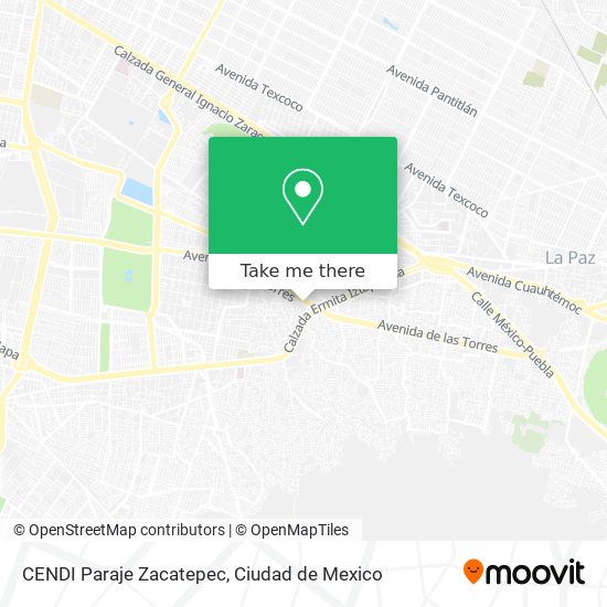 CENDI Paraje Zacatepec map