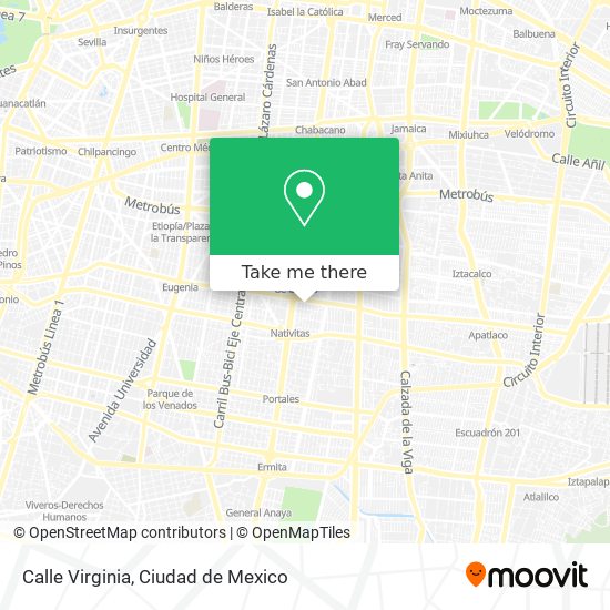 Calle Virginia map