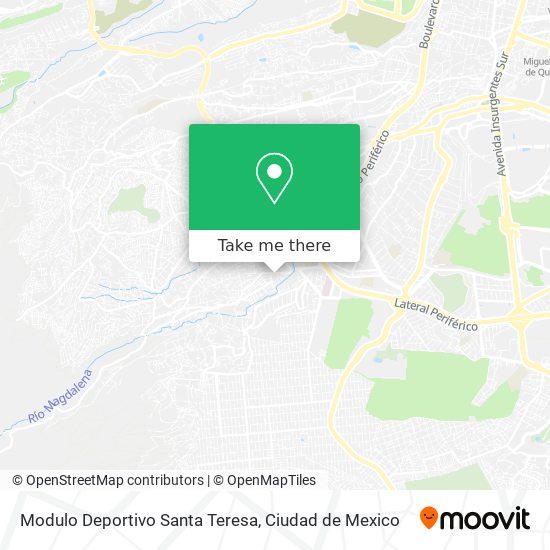 Mapa de Modulo Deportivo Santa Teresa