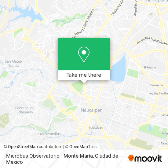 Microbus Observatorio - Monte María map