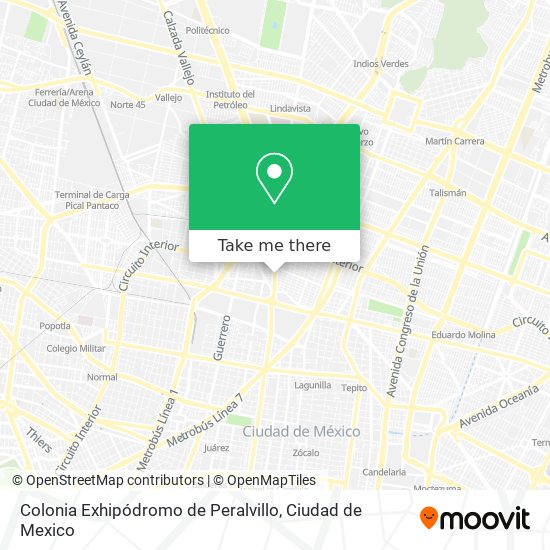 Colonia Exhipódromo de Peralvillo map