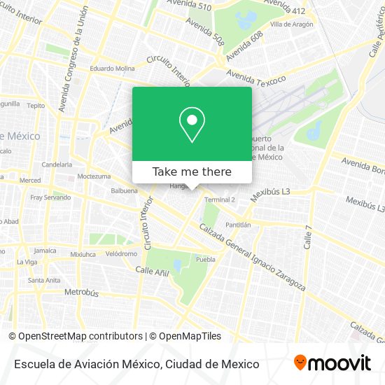 Escuela de Aviación México map