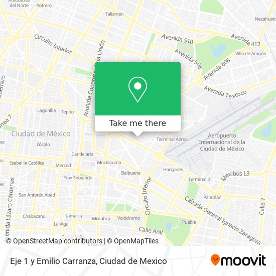 Mapa de Eje 1 y Emilio Carranza