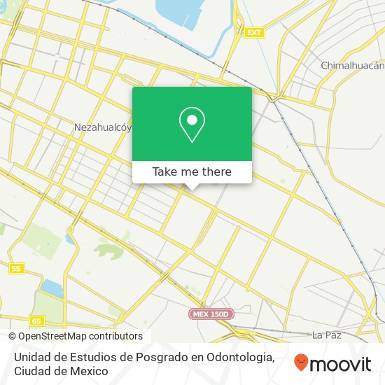 Unidad de Estudios de Posgrado en Odontologia map