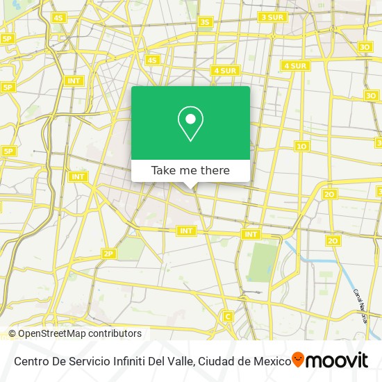 Centro De Servicio Infiniti Del Valle map