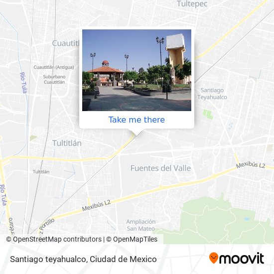 How to get to Santiago teyahualco in Cuautitlán Izcalli by Bus or Train?