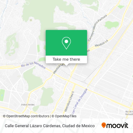 Calle General Lázaro Cárdenas map