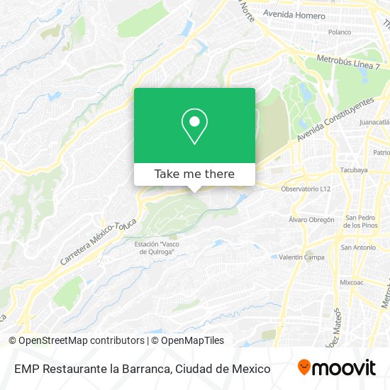 Mapa de EMP Restaurante la Barranca