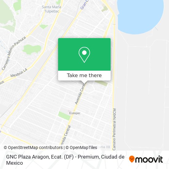 Mapa de GNC Plaza Aragon, Ecat. (DF) - Premium