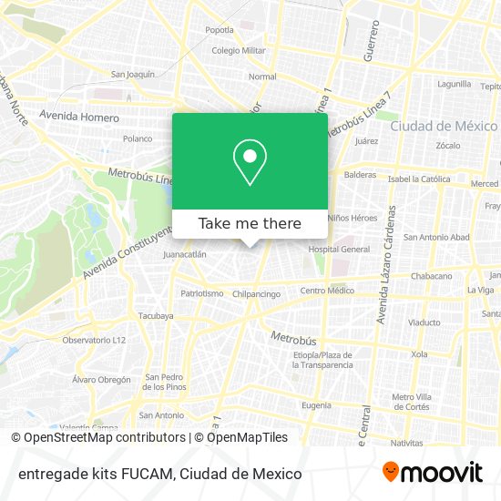 Mapa de entregade kits FUCAM