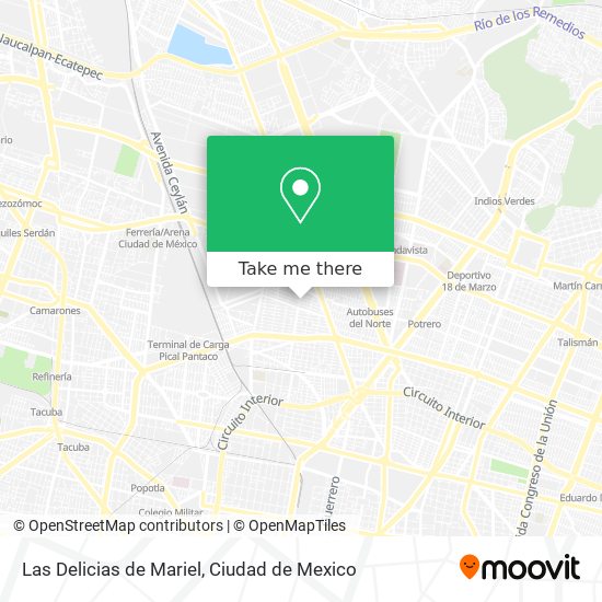 Mapa de Las Delicias de Mariel