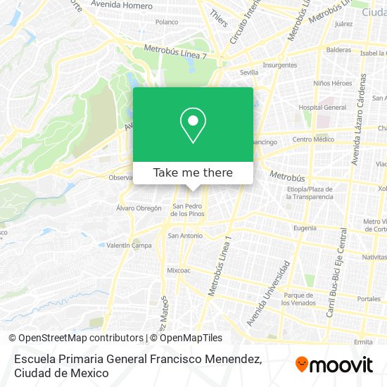 Escuela Primaria General Francisco Menendez map
