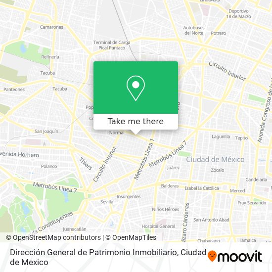 Mapa de Dirección General de Patrimonio Inmobiliario