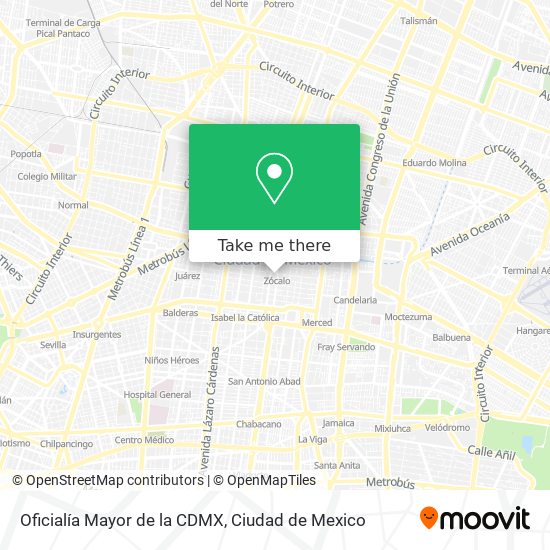 Oficialía Mayor de la CDMX map