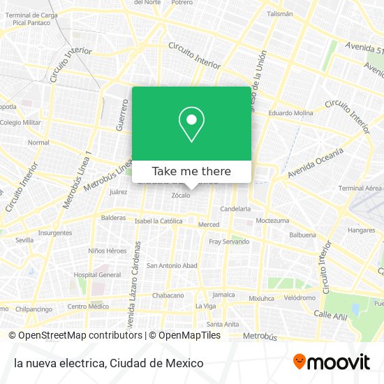 Mapa de la nueva electrica