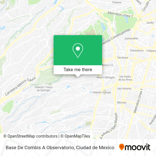 Base De Combis A Observatorio map